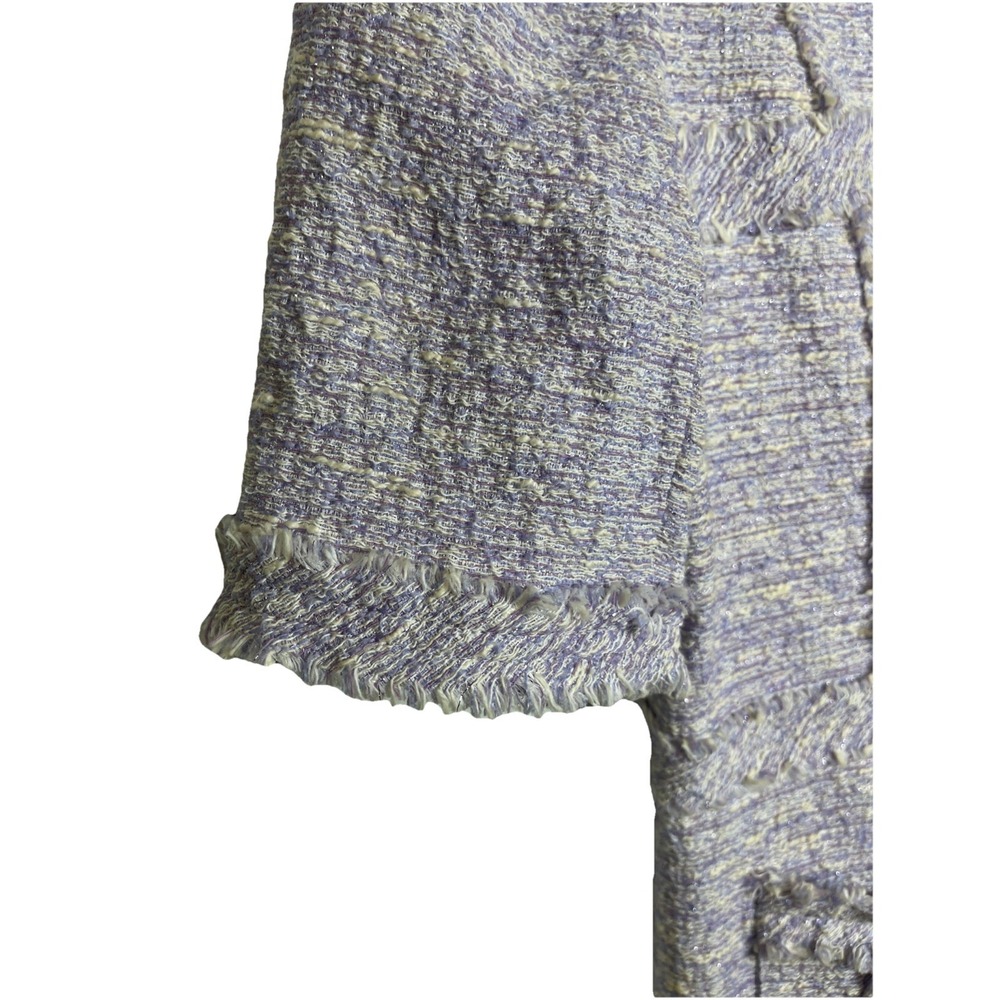 Teri Jon by‎ Rickie Freeman Metallic Tweed Geo Stripe Dress Womens Size 8 - Picture 6 of 11